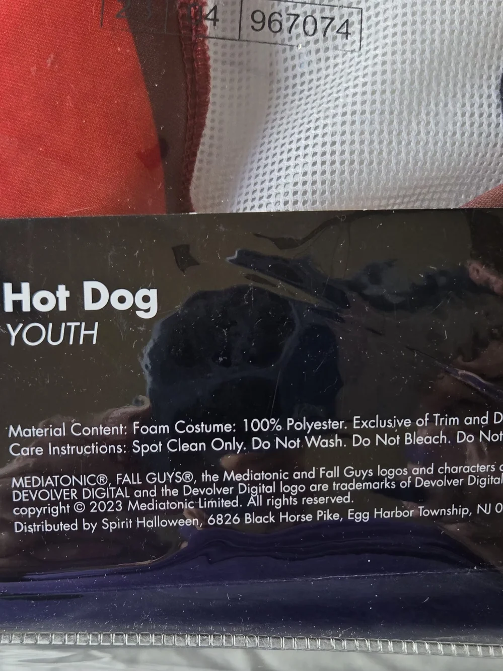 Spirit Halloween Fall Guys Kids Hot Dog Costume – Youth One Size Fits Most